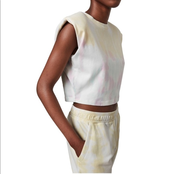 All Saints | NWT Size 10 Pippa Yellow & Lilac Tie Dye Joggers orig $155 - Picture 2 of 16